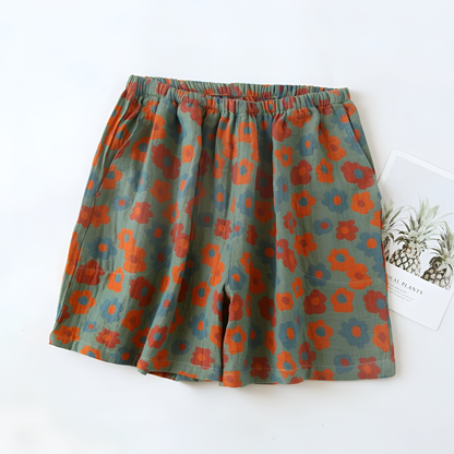 BlossomDreams | Vintage Floral Pajama Shorts