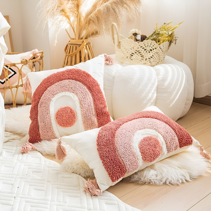 BohoNest | Tufted Embroidered Boho Cushion Cover