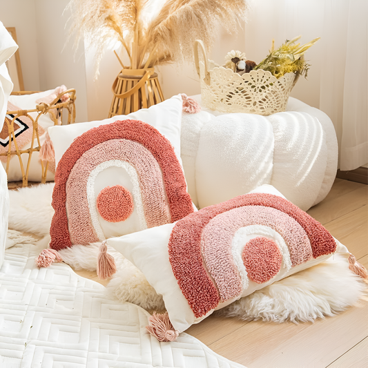 BohoNest | Tufted Embroidered Boho Cushion Cover