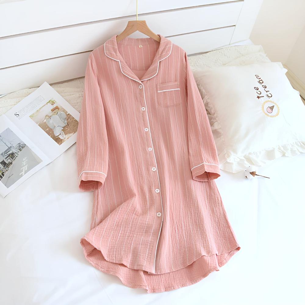 DreamWear | Pastel Striped Cotton Nightdress