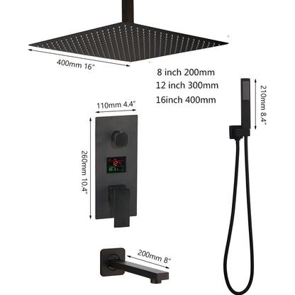 Belmont | Digital Shower Set - 3 Functions & LED Display Mixer Taps