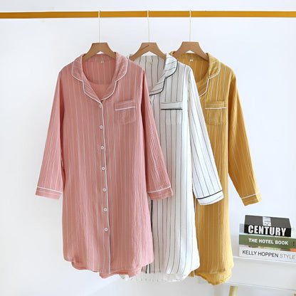 DreamWear | Pastel Striped Cotton Nightdress
