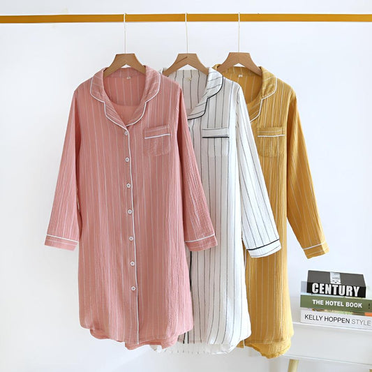 DreamWear | Pastel Striped Cotton Nightdress