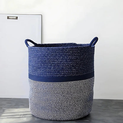 BlueNest | Blue Cotton Rope Laundry Basket