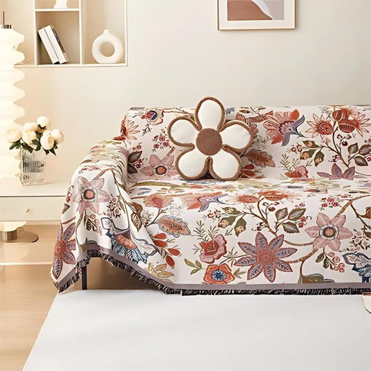 CountryCharm | Floral Patterned Decorative Throw Blanket