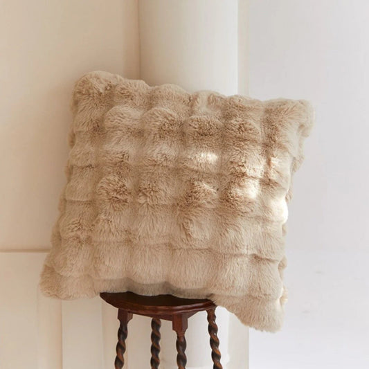 CozyNest | Rabbit Faux Fur Cushion Cover