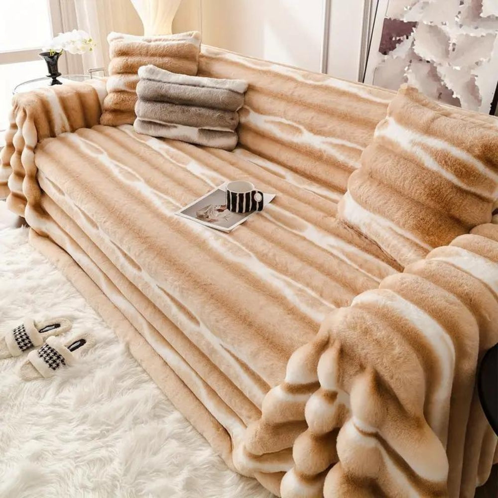 CozyHome | Velvet Faux Fur Sofa Cover