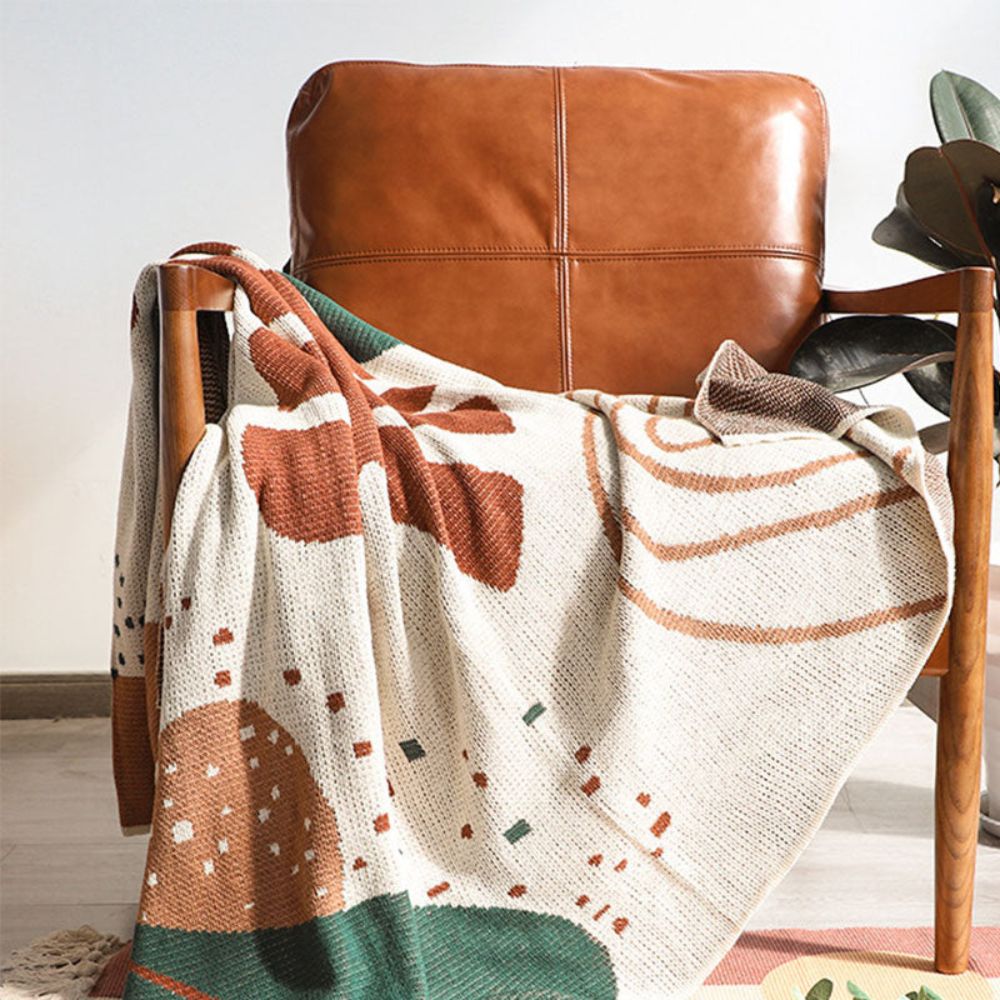 CozyWeave | Abstract Style Knitted Throw Blanket