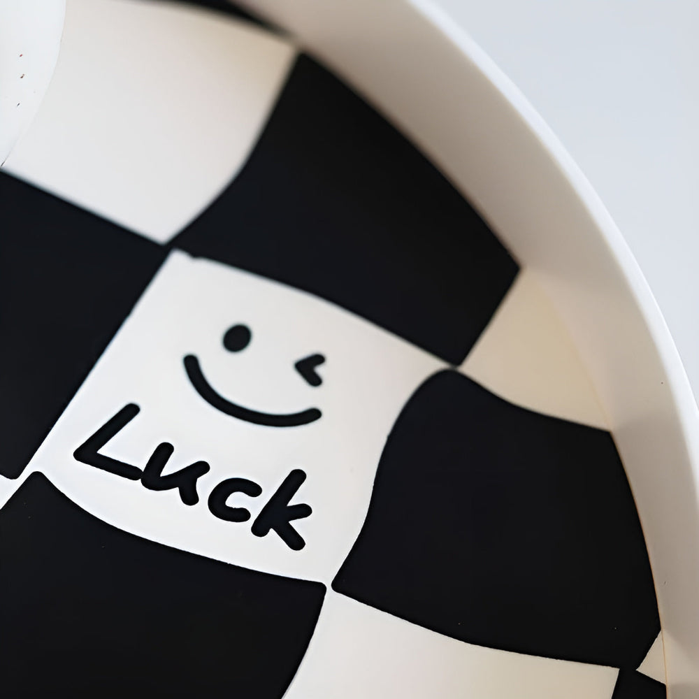 CheckerMate | Round Checkerboard Storage Tray