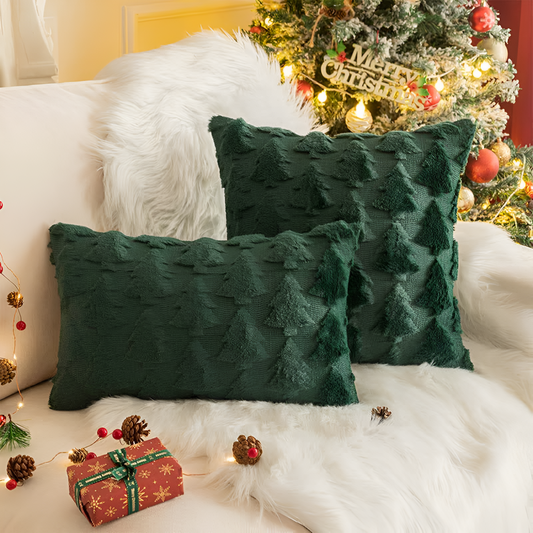 CozyHome | Plush Christmas Tree Fluffy Pillowcases