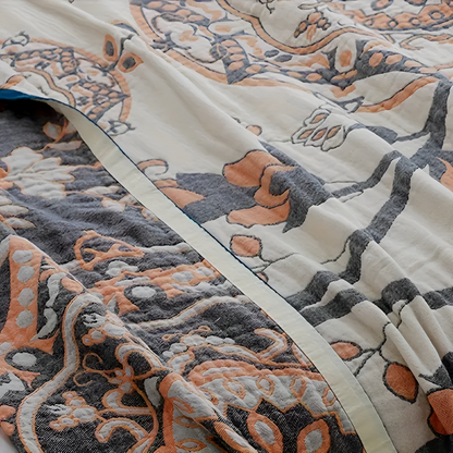 CozyNest | Floral Pattern Cotton Blanket
