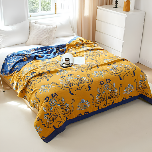 DianthusDream | Reversible Floral Blanket
