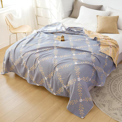 BotanicalCozy | Reversible Botanical Vine Blanket