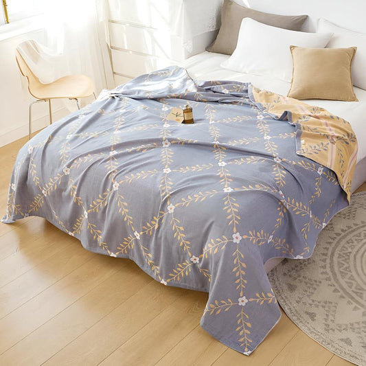 BotanicalCozy | Reversible Botanical Vine Blanket
