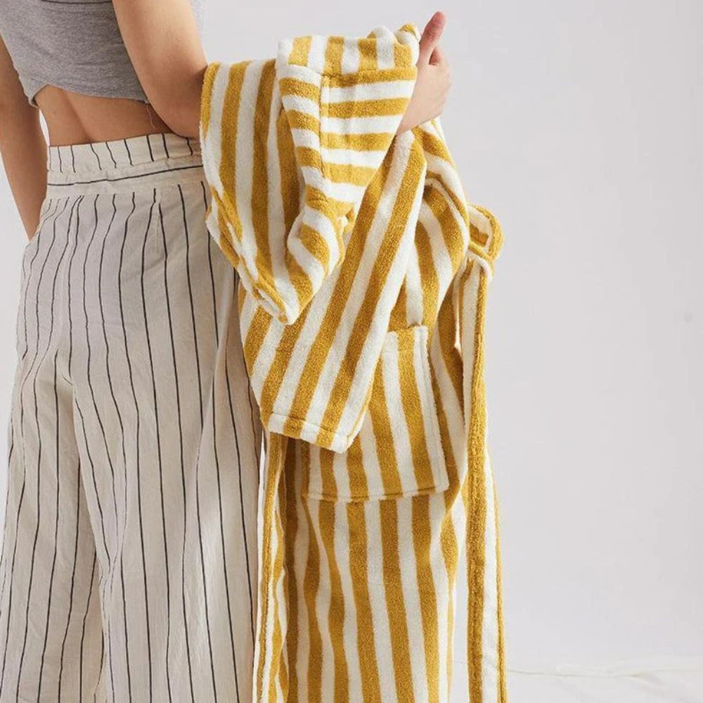Cloud-Soft | Unisex Striped Bathrobe