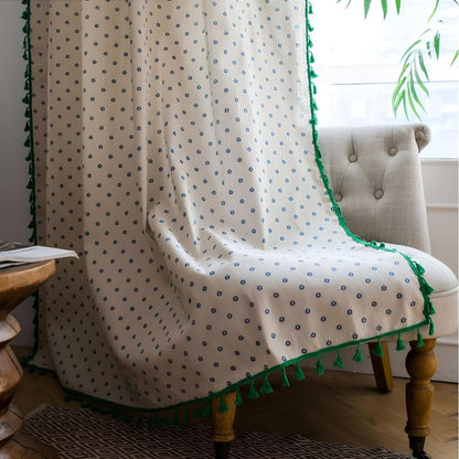 CottageCharm | Petals Tassel Curtain Drapes