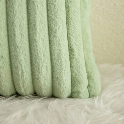 CozyNest | Green Fluffy Cushion Cover