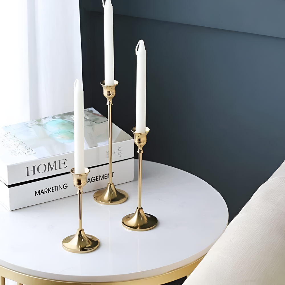 CandleGlow | Vintage Style Candle Holder Set 3Pcs