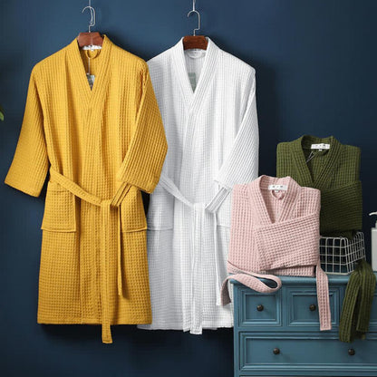 CozyWear | Waffle V-neck Bathrobe