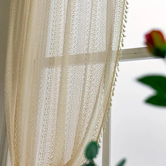 BohoHome | Chic Bohemian Crochet Curtain