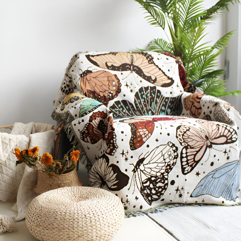 ButterflyGarden | Cozy Butterfly Garden Blanket For Home Decor