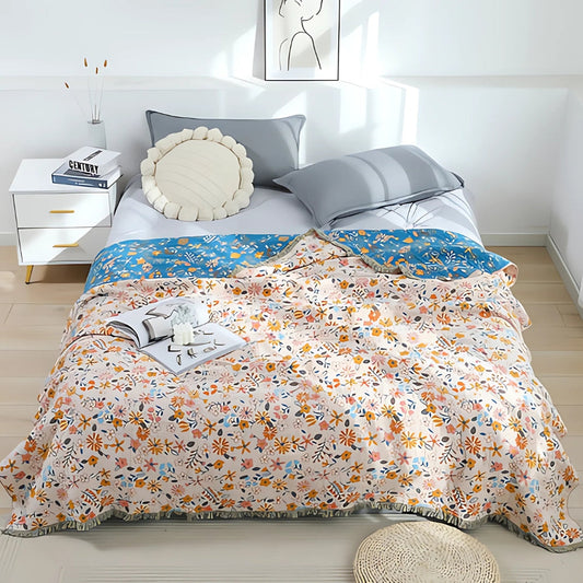 Daisy Dreamer | Reversible Tassel Throw Blanket