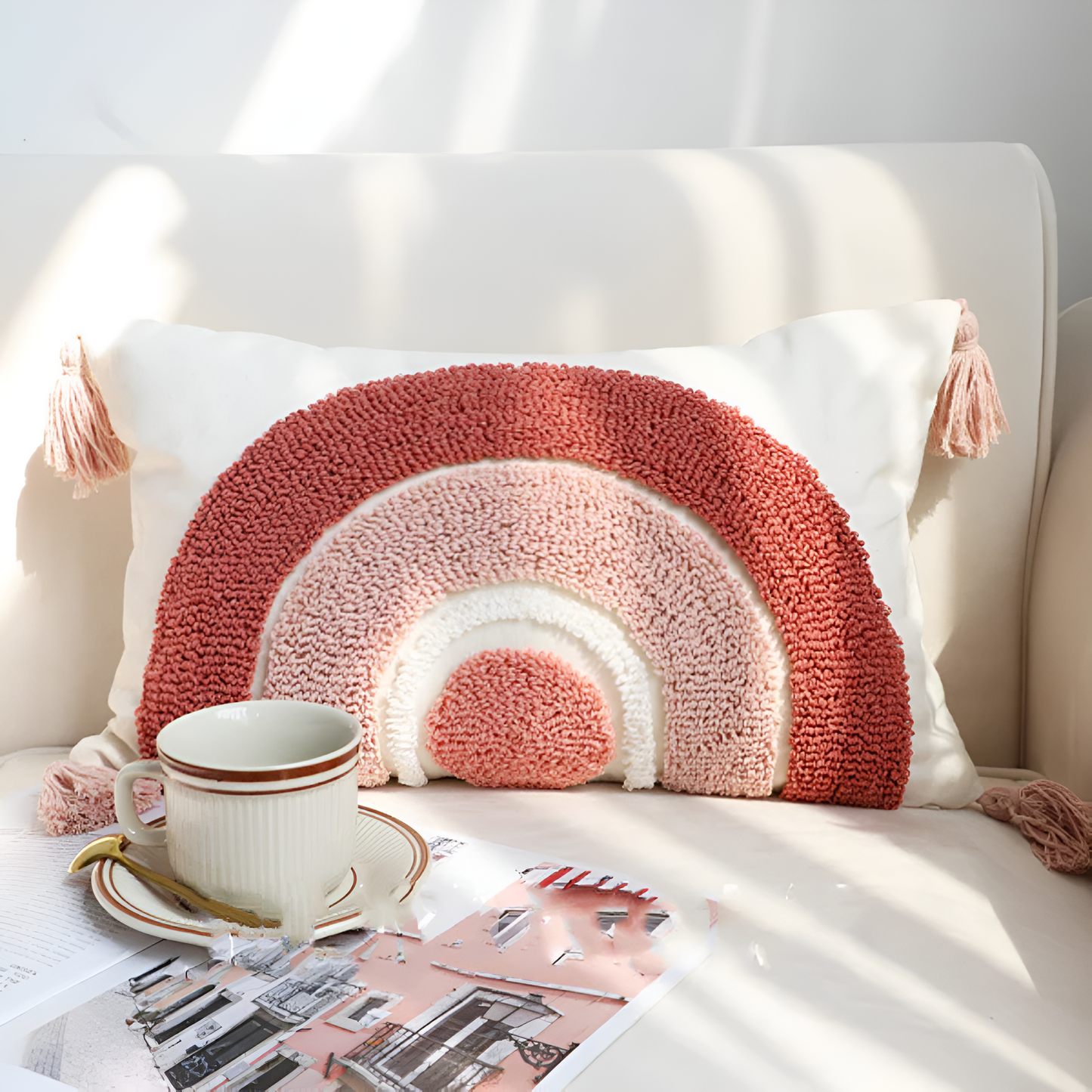 BohoNest | Tufted Embroidered Boho Cushion Cover