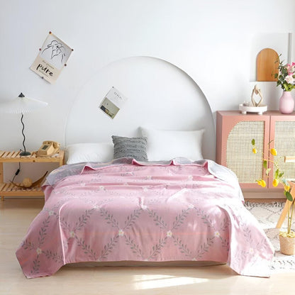 BotanicalCozy | Reversible Botanical Vine Blanket