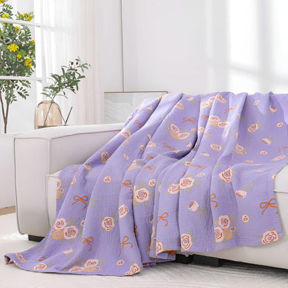 BowKnot | Rose Cotton Gauze Blanket