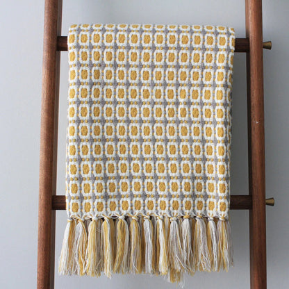 CozyWeave | Knitted Couch Blanket With Tassels