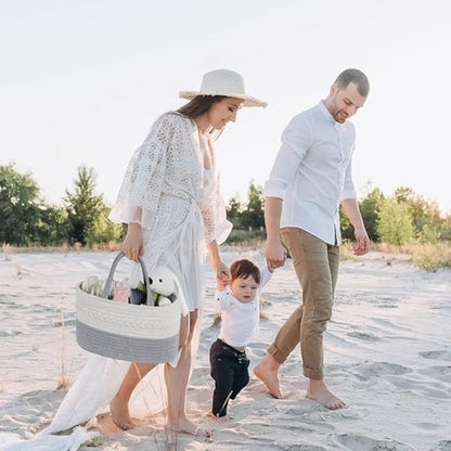 BraidedNest | Grey Baby Essentials Organizer