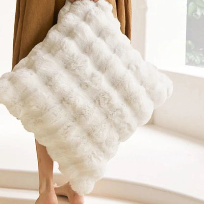 CozyNest | Rabbit Faux Fur Cushion Cover