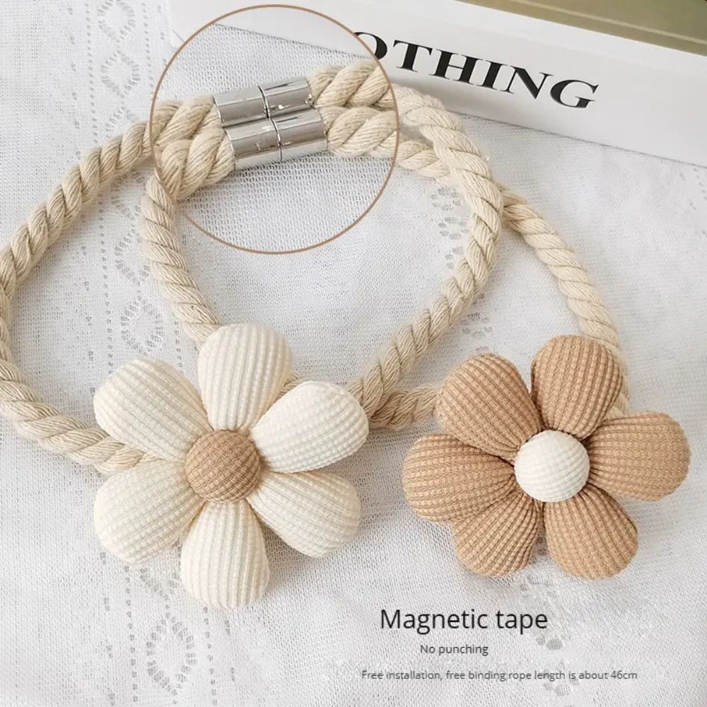 DelicateBloom | Flower Magnetic Curtain Tiebacks Set 2Pcs