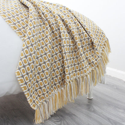 CozyWeave | Knitted Couch Blanket With Tassels