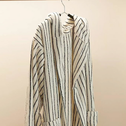 CozyWear | Striped Cotton Bathrobe For Comfort