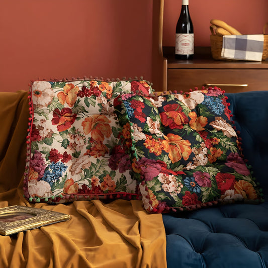 BohoChic | Retro Floral Tassel Cushion Pillow