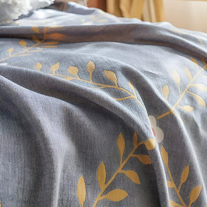 BotanicalCozy | Reversible Botanical Vine Blanket