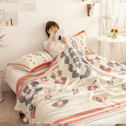 CozyHome | Chevron Cotton Blanket Four-Layer