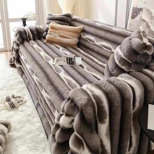 CozyHome | Velvet Faux Fur Sofa Cover