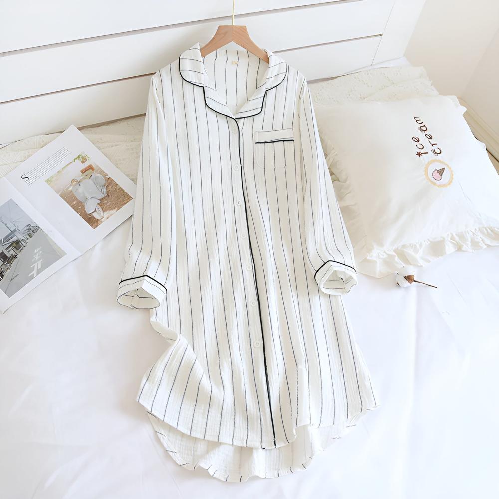 DreamWear | Pastel Striped Cotton Nightdress