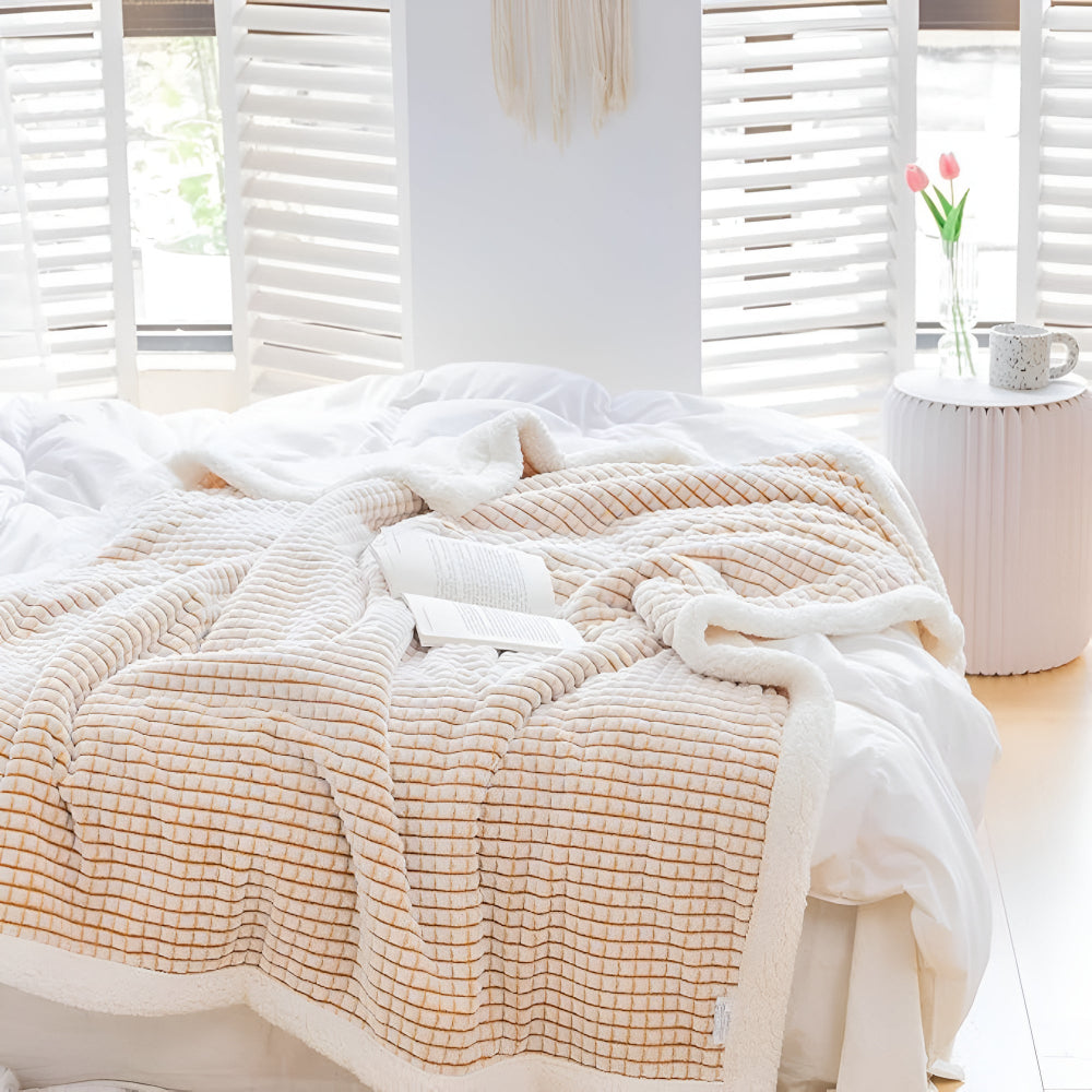 CozyHome | Warm Waffle Sherpa Blanket