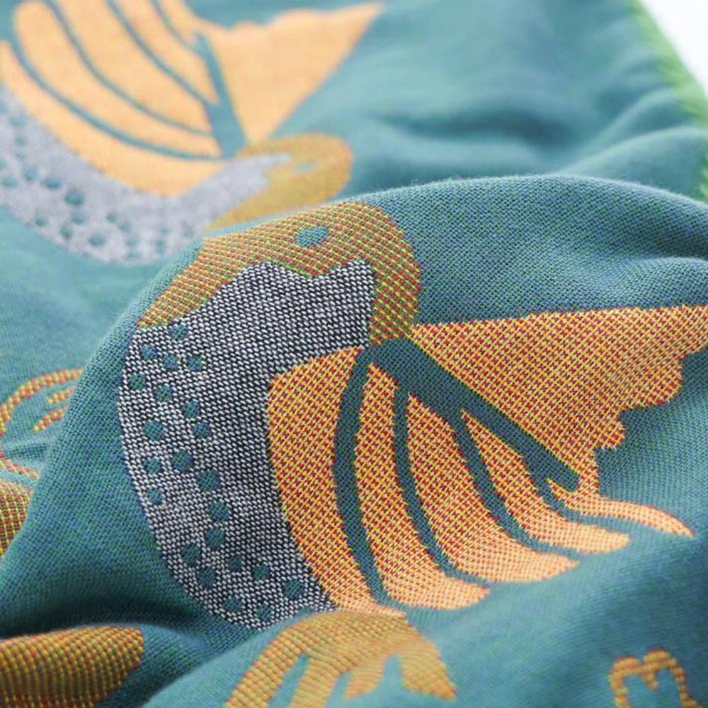 BohoNest | Boho Flower Bird Cotton Gauze Pillowcases Set (2pcs)