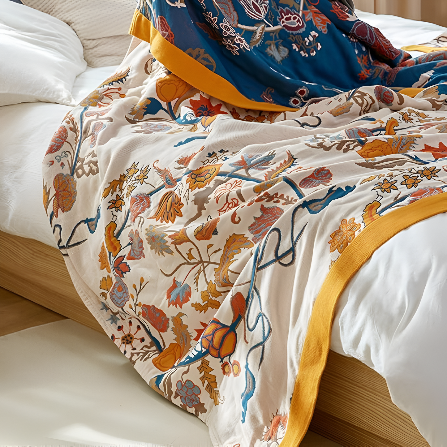DianthusDream | Reversible Floral Blanket