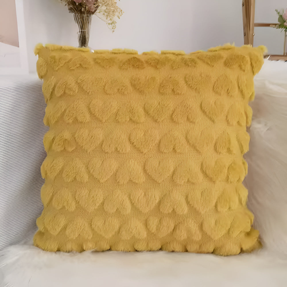CozyNest | Plush Heart Cushion Cover