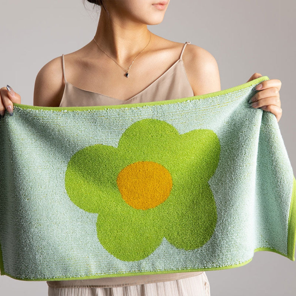CheerfulHome | Floral Print Cotton Bath Towel
