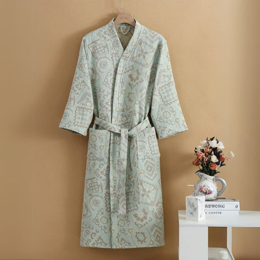 CozyLux | Plush Cotton Jacquard Bathrobe