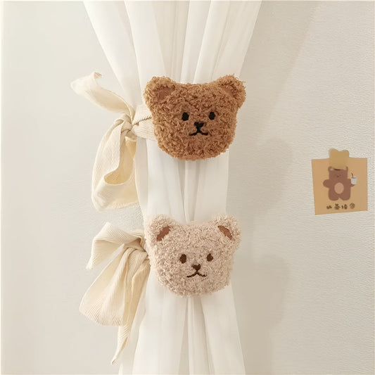 CuddleClasp | Teddy Bear Curtain Tiebacks Set