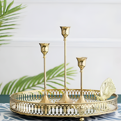 CandleGlow | Vintage Style Candle Holder Set 3Pcs