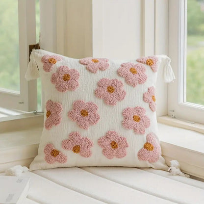 BohoNest | Tassel-Trimmed Floral Cushions