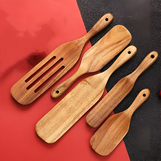 WoodCraft | Non-Stick Wooden Spatula Set